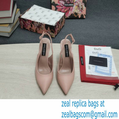 Dolce  &  Gabbana Heel 10.5cm Slingbacks Nude with DG Heel 2022